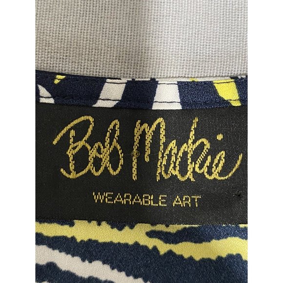 Bob Mackie Women’s Cardigan And Tank Set Navy Blue Zebra 2-piece Artsy Size Xl - Picture 6 of 15